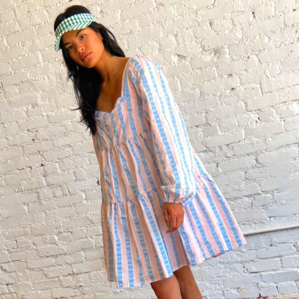 Crās Moniquecras Striped Long Sleeve Dress